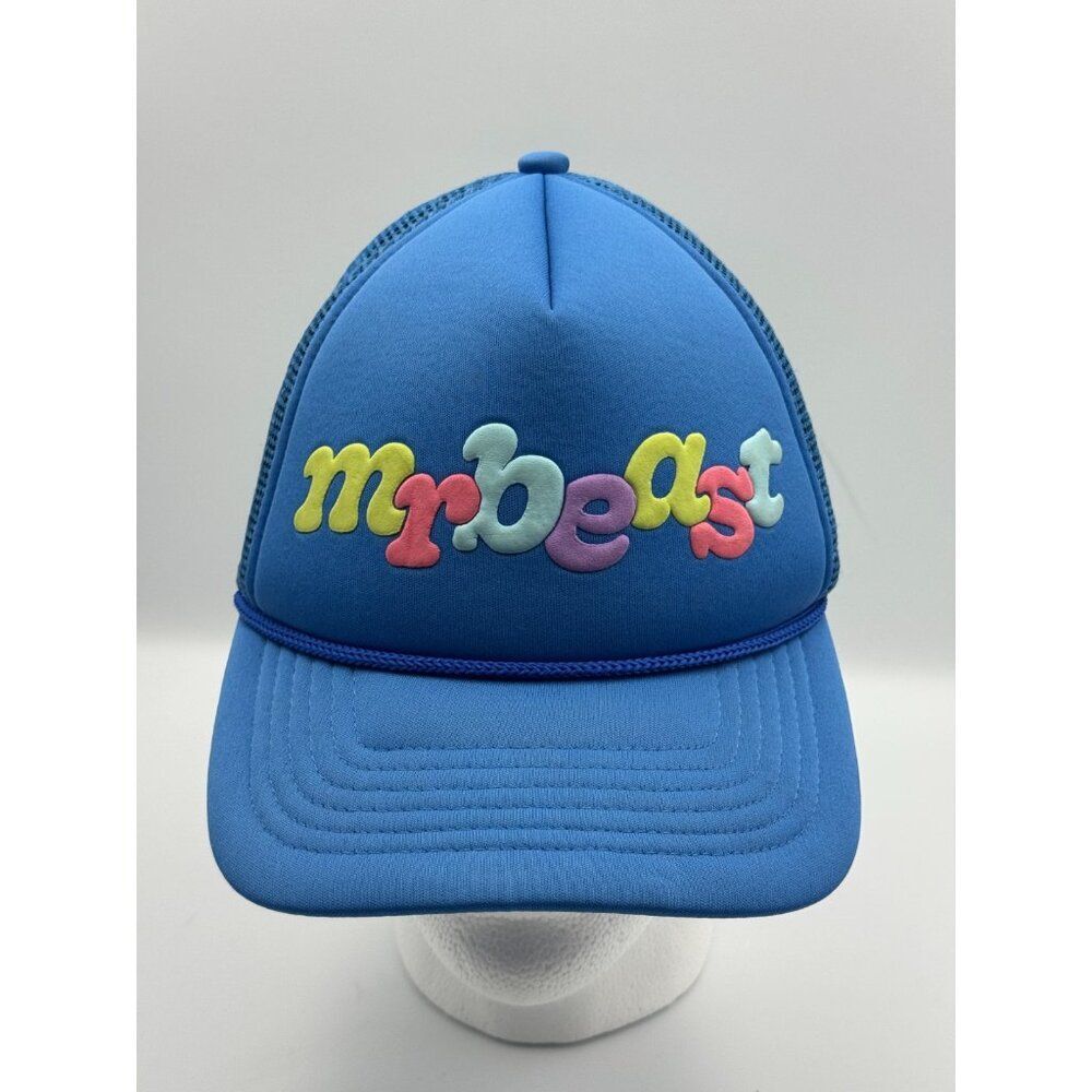 Mr. Beast Unisex Blue Multicolor Diamond Logo Hat OSFM Snapback